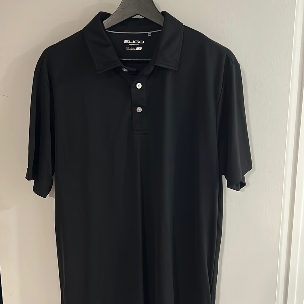Men’s Sligo golf polo black size large
